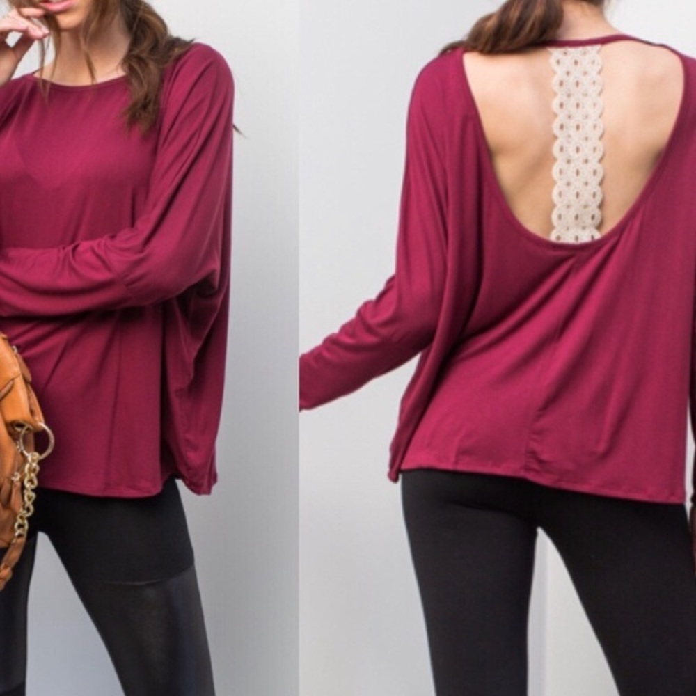Long sleeve backless top 💜Final Price💜